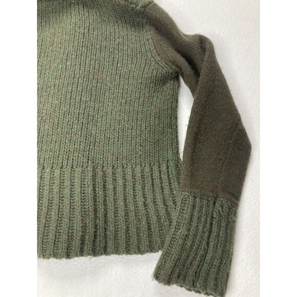 Free People Green Knit Long Sleeve Button Close Cardigan Wool Sweater Womens Med - Picture 9 of 10